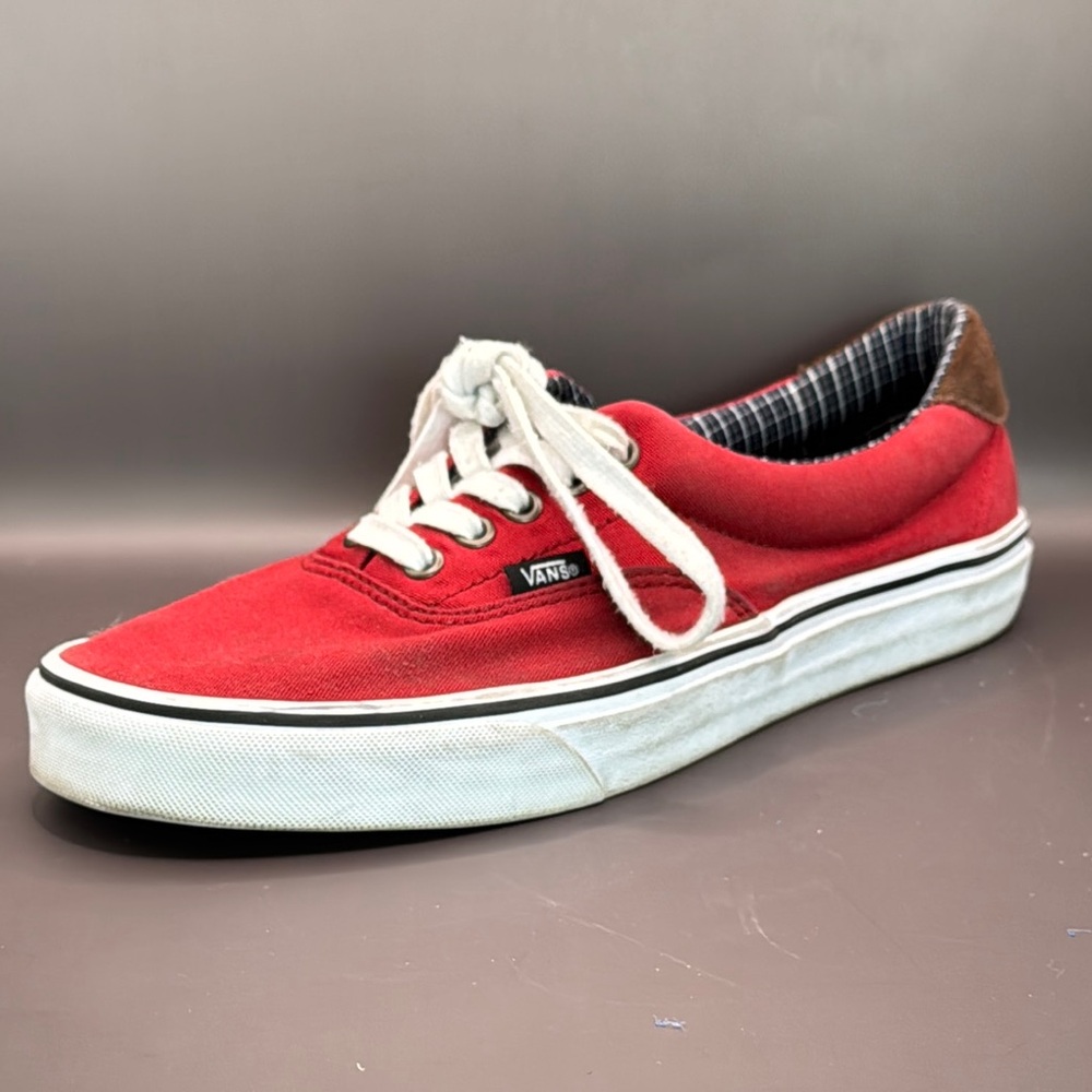 Vans™️ ERA 59 (Cord & Plaid) Red Dalia Skate Shoes Men's Sz 9.5